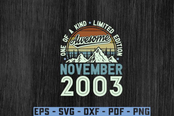 Awesome Since 2003 Graphics for T-Shirt Designs & Marketing