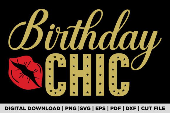 Birthday Chic T-Shirt: A Graphic Asset for Festive Branding