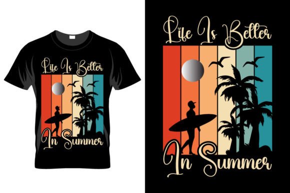 Reviewing a Summer-Themed T-Shirt Design for Commercial Graphics